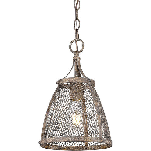 Calgary 1 Light 9 inch Pebbled Rust Mini Pendant Ceiling Light