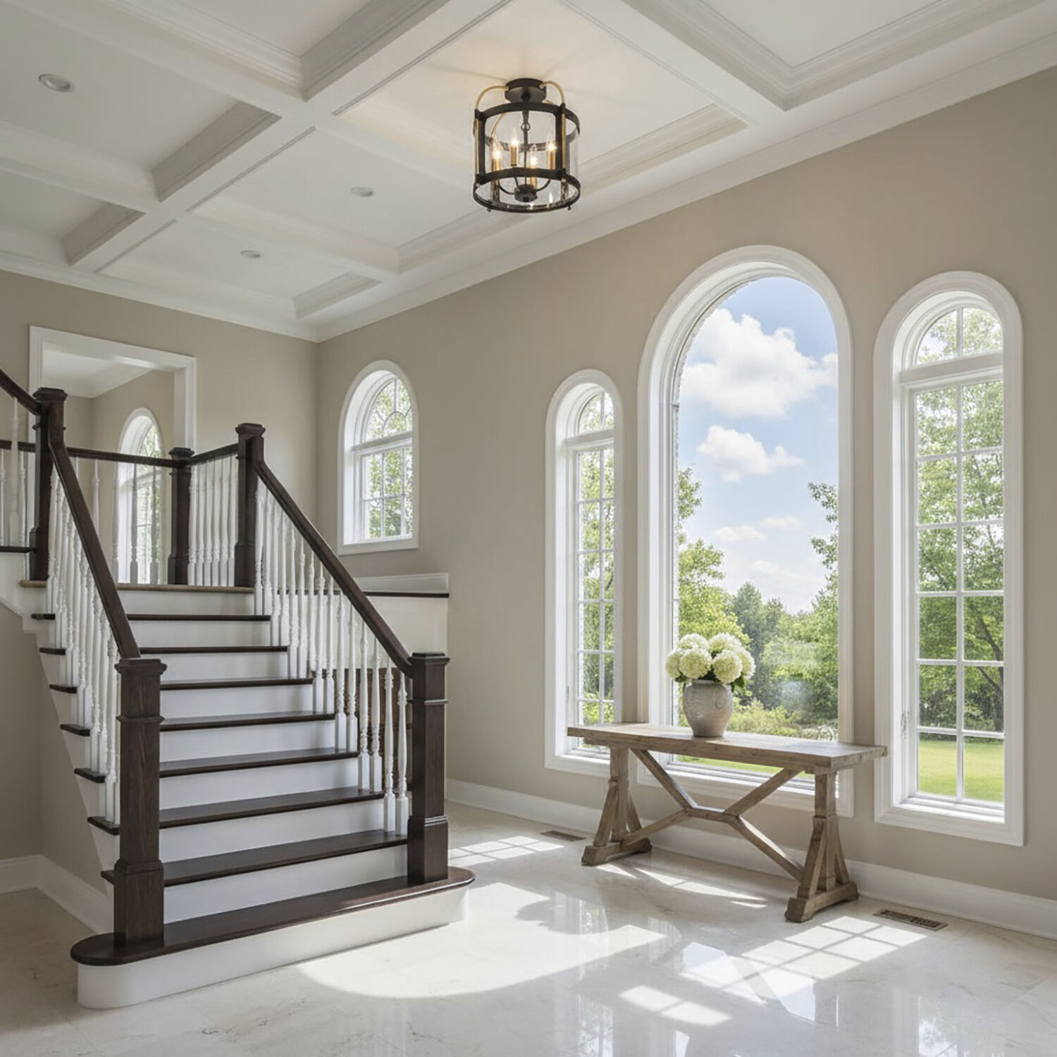 Bonita LED 13 inch Black and Brushed Brass Flush Mount Ceiling Light