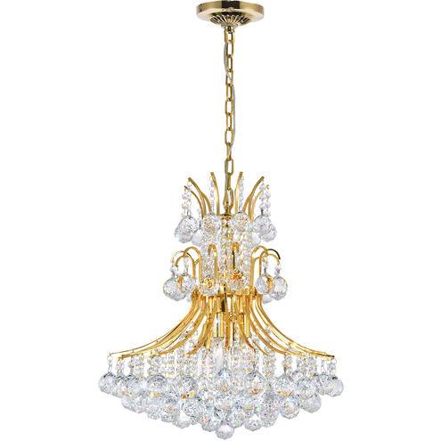 Princess 8 Light 20 inch Gold Down Chandelier Ceiling Light