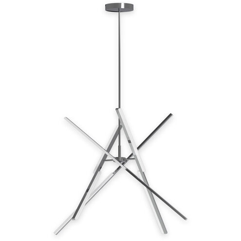 Stix LED 50 inch Chrome Chandelier Ceiling Light