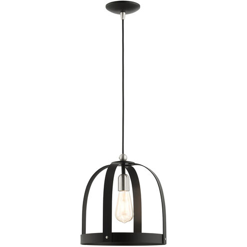 Stoneridge 1 Light 12 inch Textured Black Pendant Ceiling Light