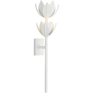 Julie Neill Alberto LED 6.75 inch Plaster White Two Tier Sconce Wall Light, Large