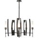 Passage 5 Light 30.3 inch Oil Rubbed Bronze Circular Pendant Ceiling Light in Frosted