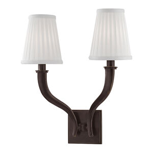 Hildreth 2 Light 15.25 inch Old Bronze Wall Sconce Wall Light