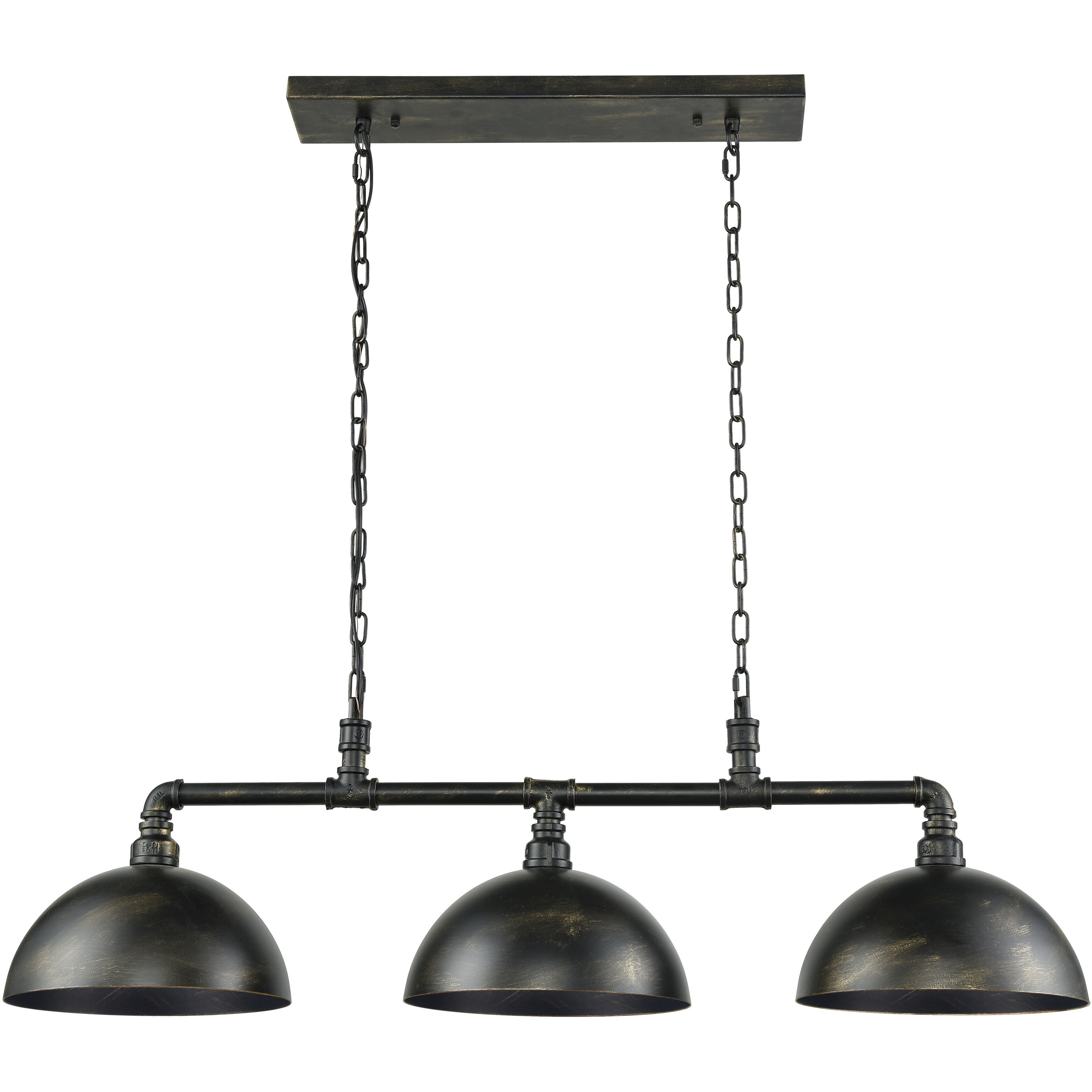 Mulvaney 3 Light 49 inch Black Linear Chandelier Ceiling Light