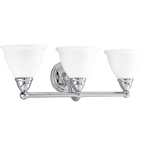 Botanical 3 Light 24 inch Polished Chrome Bath Vanity Wall Light
