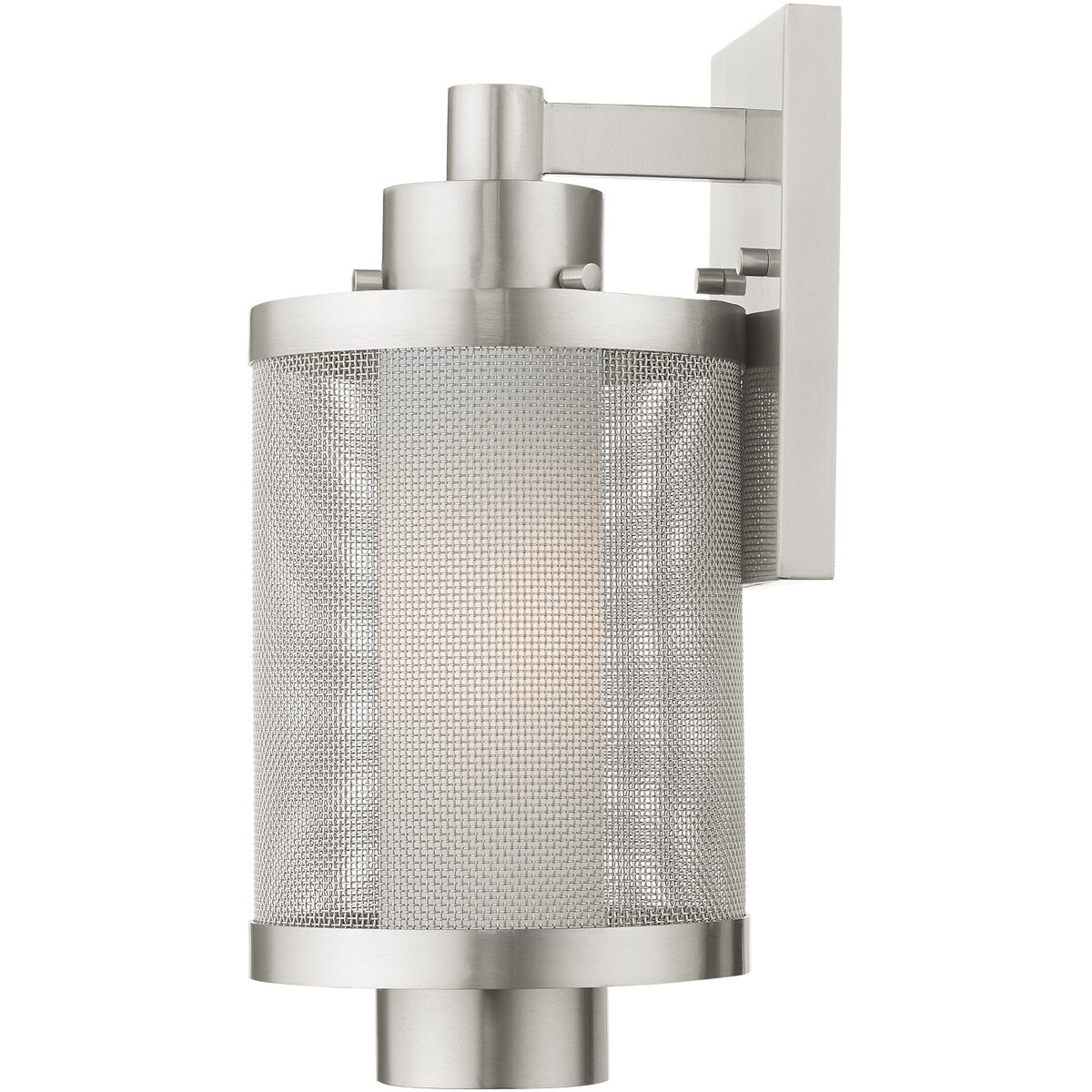 Nottingham 1 Light 15 inch Brushed Nickel Outdoor Wall Lantern