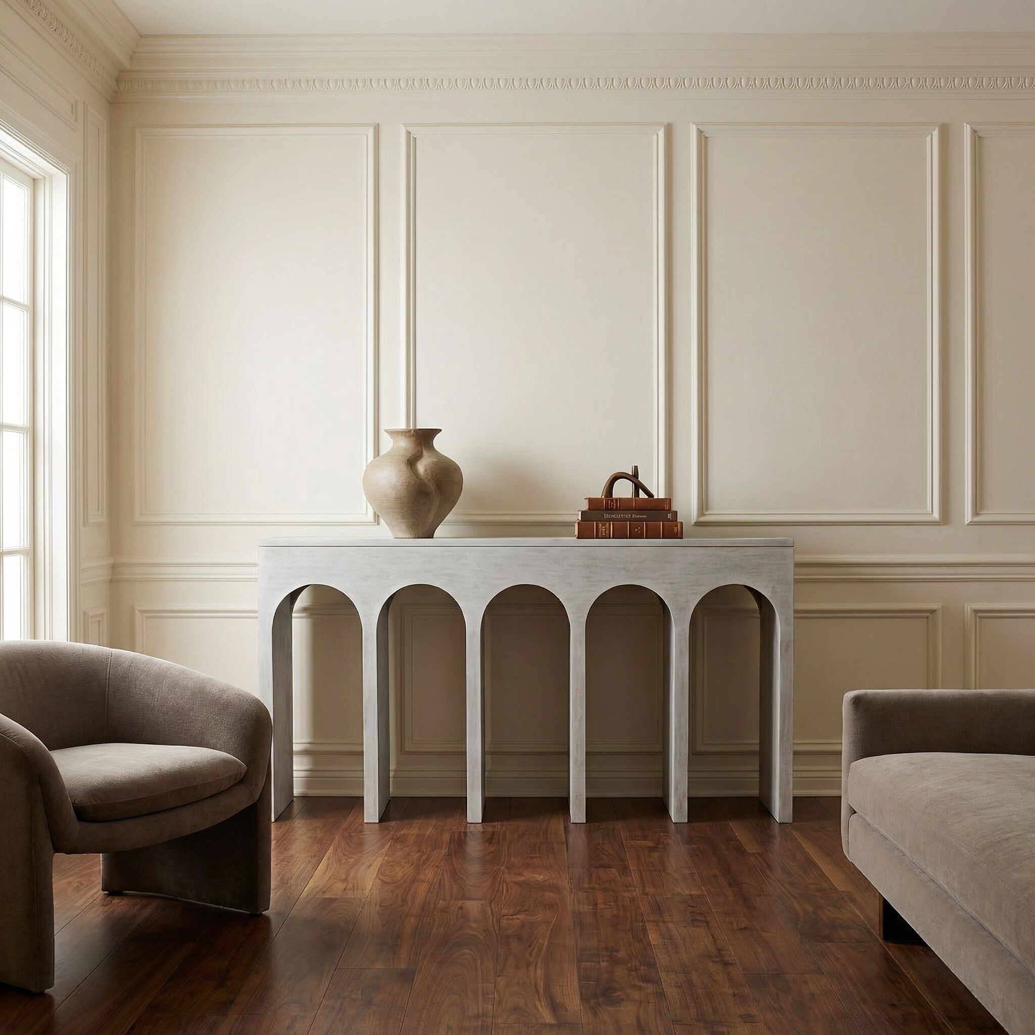 Bridge 59 X 14 inch White Wash Console