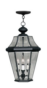 Georgetown 3 Light 13 inch Black Outdoor Pendant Lantern