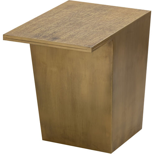 Alden 16 X 16 inch Antique Brass Accent Table, Small
