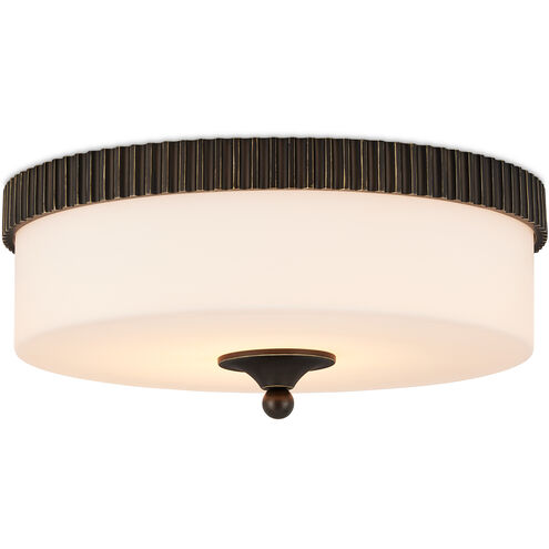 Bryce 1 Light 16.25 inch Oil Rubbed Bronze/White Flush Mount Ceiling Light, Barry Goralnick Collection