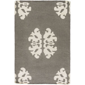 Frontier 36 X 24 inch Cream/Charcoal Handmade Rug