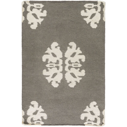 Frontier 36 X 24 inch Cream/Charcoal Handmade Rug