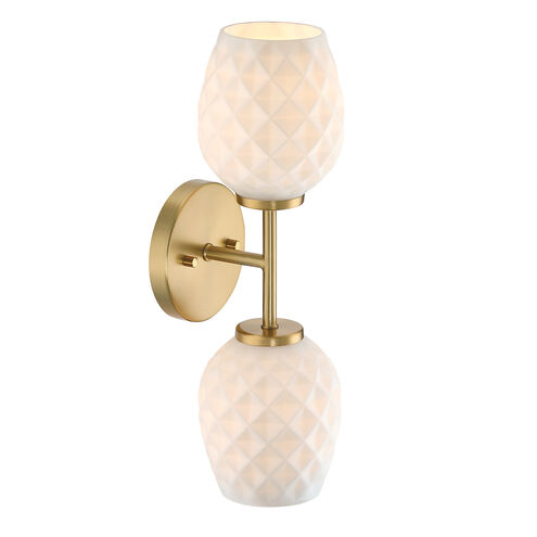 Dita 2 Light 5.25 inch Brushed Gold Wall Sconce Wall Light
