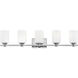 Karlie 5 Light 35.5 inch Chrome Vanity Light Wall Light