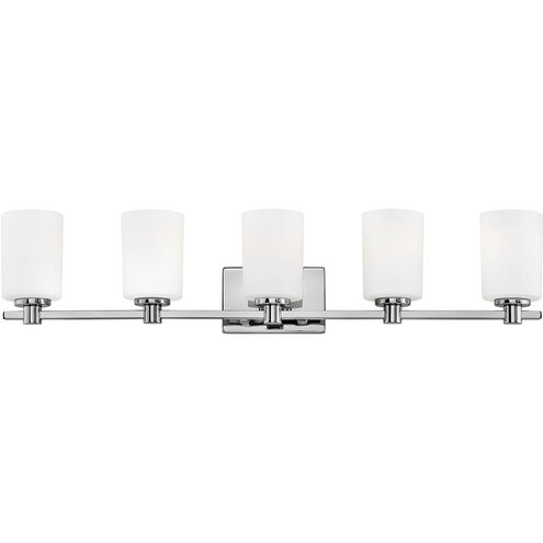 Karlie 5 Light 35.5 inch Chrome Vanity Light Wall Light
