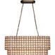 Premiere 7 Light 42 inch Antique Brass Chandelier Ceiling Light, Inline