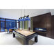 Cordon 4 Light 81.25 inch Matte Black Billiard Ceiling Light in Dark Blue Acrylic