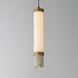 Travertine LED 2.5 inch Travertine and Gold Single Pendant Ceiling Light