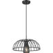 Valencia 1 Light 16 inch Matte Black Pendant Ceiling Light