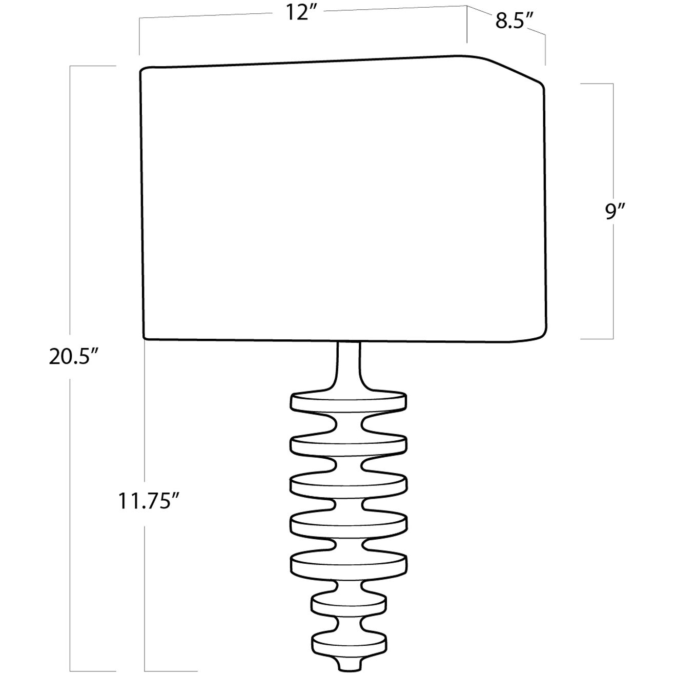 Fishbone 1 Light 12 inch Ebony Wall Sconce Wall Light