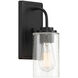 Logan 1 Light 5 inch Matte Black Wall Sconce Wall Light