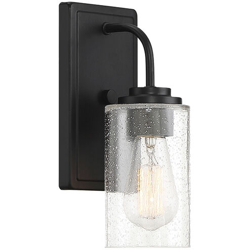 Logan 1 Light 5 inch Matte Black Wall Sconce Wall Light