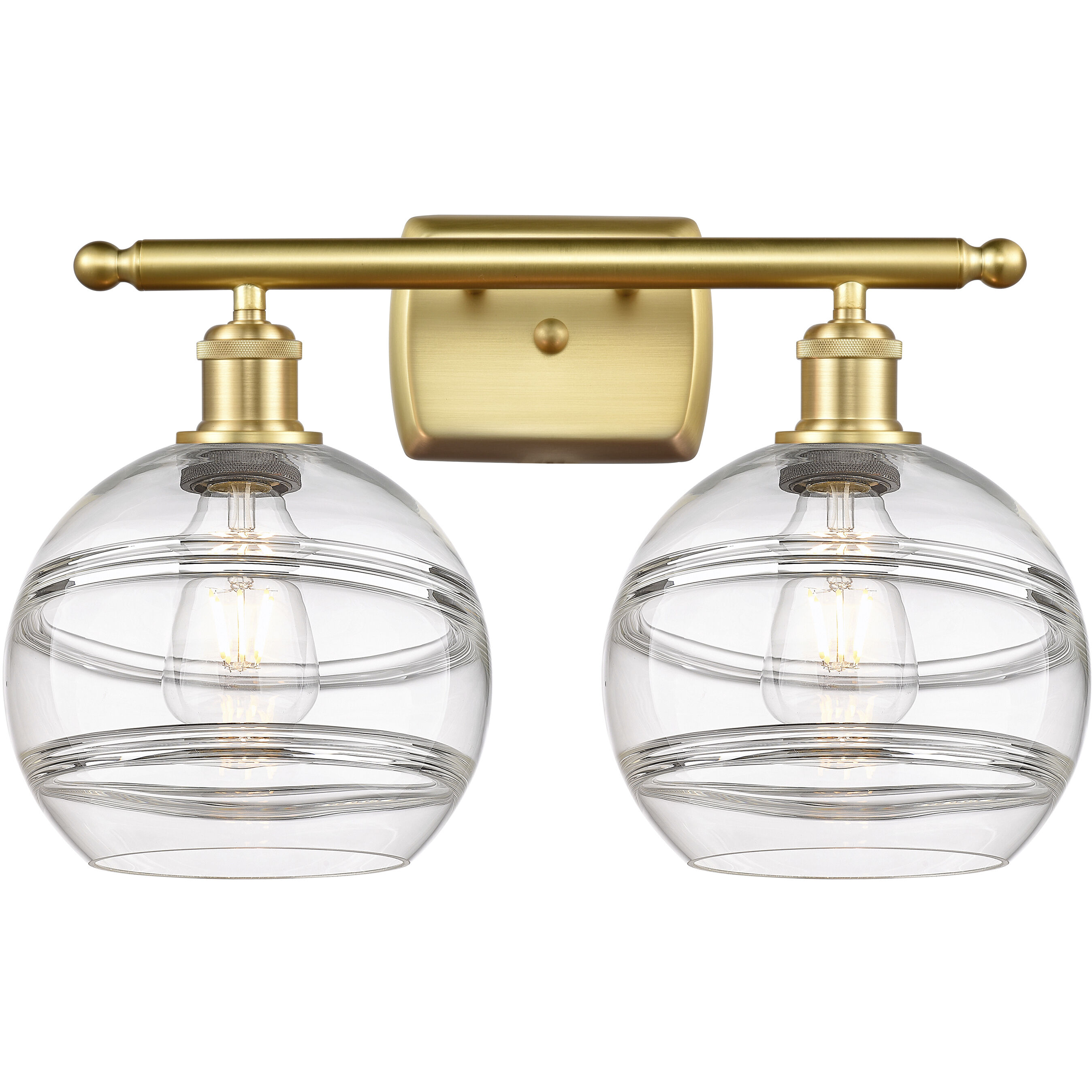 Ballston Rochester 2 Light 18 inch Satin Gold Bath Vanity Light Wall Light