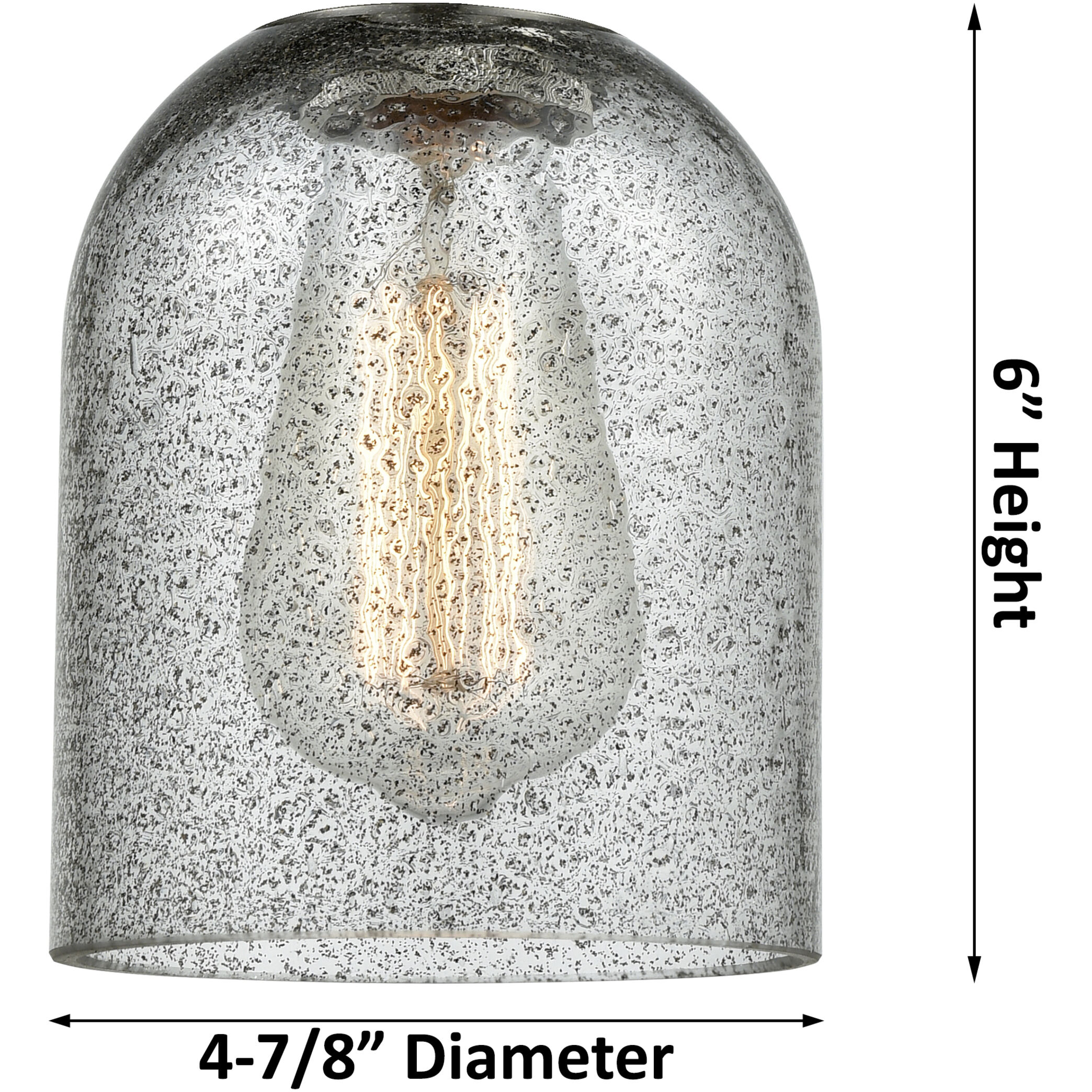 Ballston Caledonia LED 5 inch Antique Brass Mini Pendant Ceiling Light in Mouchette Glass, Black Textured, Ballston