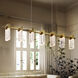 Artisan Collection/SORRENTO Series Linear Chandelier Ceiling Light in Antique Brass
