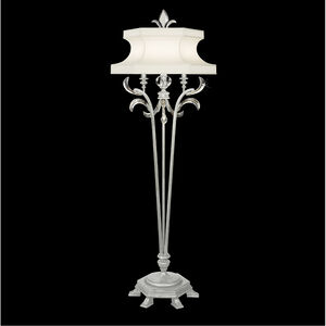 Beveled Arcs 72 inch Silver Leaf Floor Lamp Portable Light
