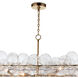 Bubbles 8 Light 51.5 inch Natural Brass Chandelier Ceiling Light, Linear