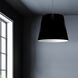 Oversized Drum 1 Light 26 inch Polished Chrome Pendant Ceiling Light in Black, Large