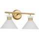 Drew & Jonathan Belcarra 2 Light 17.25 inch Satin Brass Wall Bath Fixture Wall Light