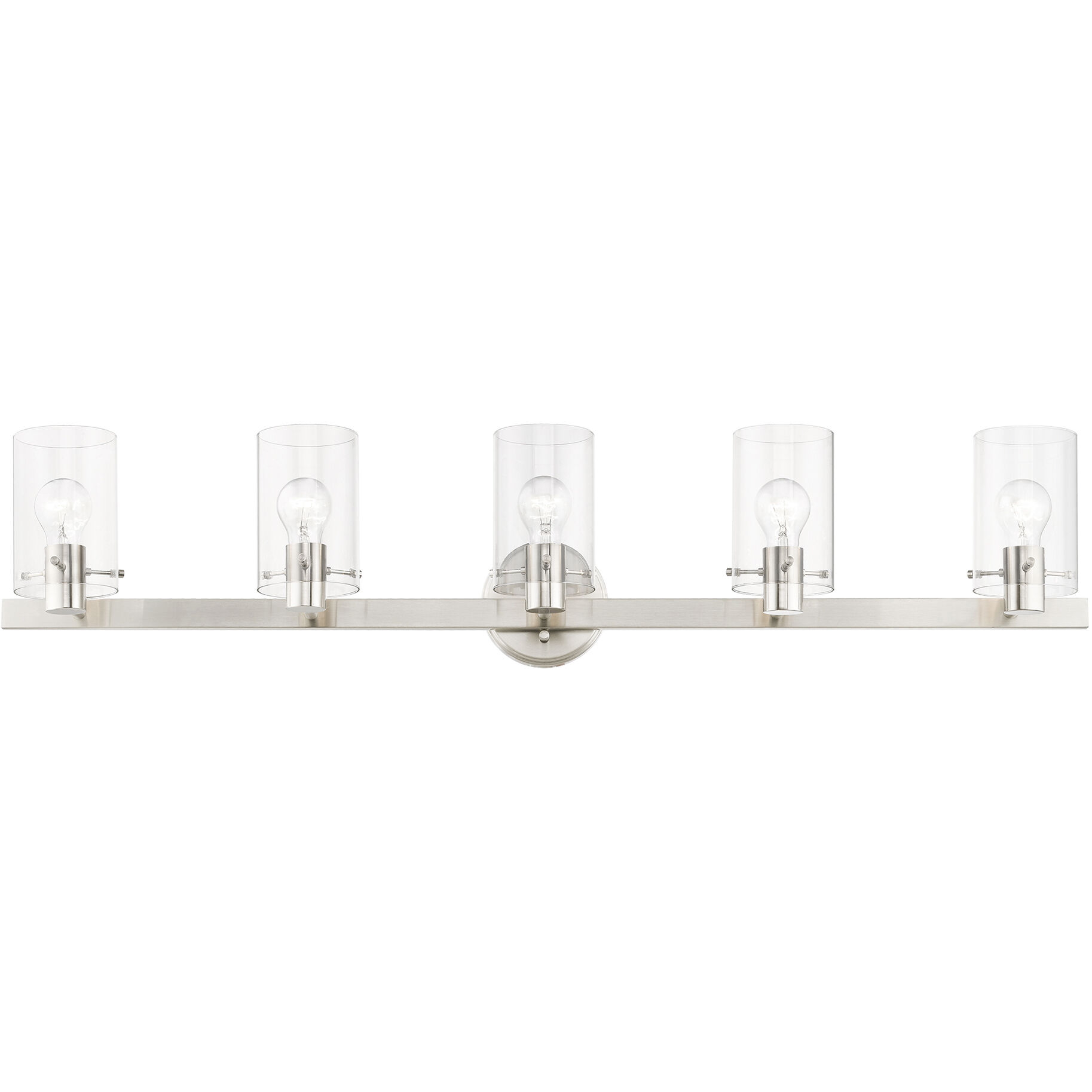Munich 5 Light 42 inch Brushed Nickel Vanity Sconce Wall Light