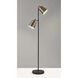 Malcolm 58 inch 60.00 watt Matte Black and Antique Brass Floor Lamp Portable Light