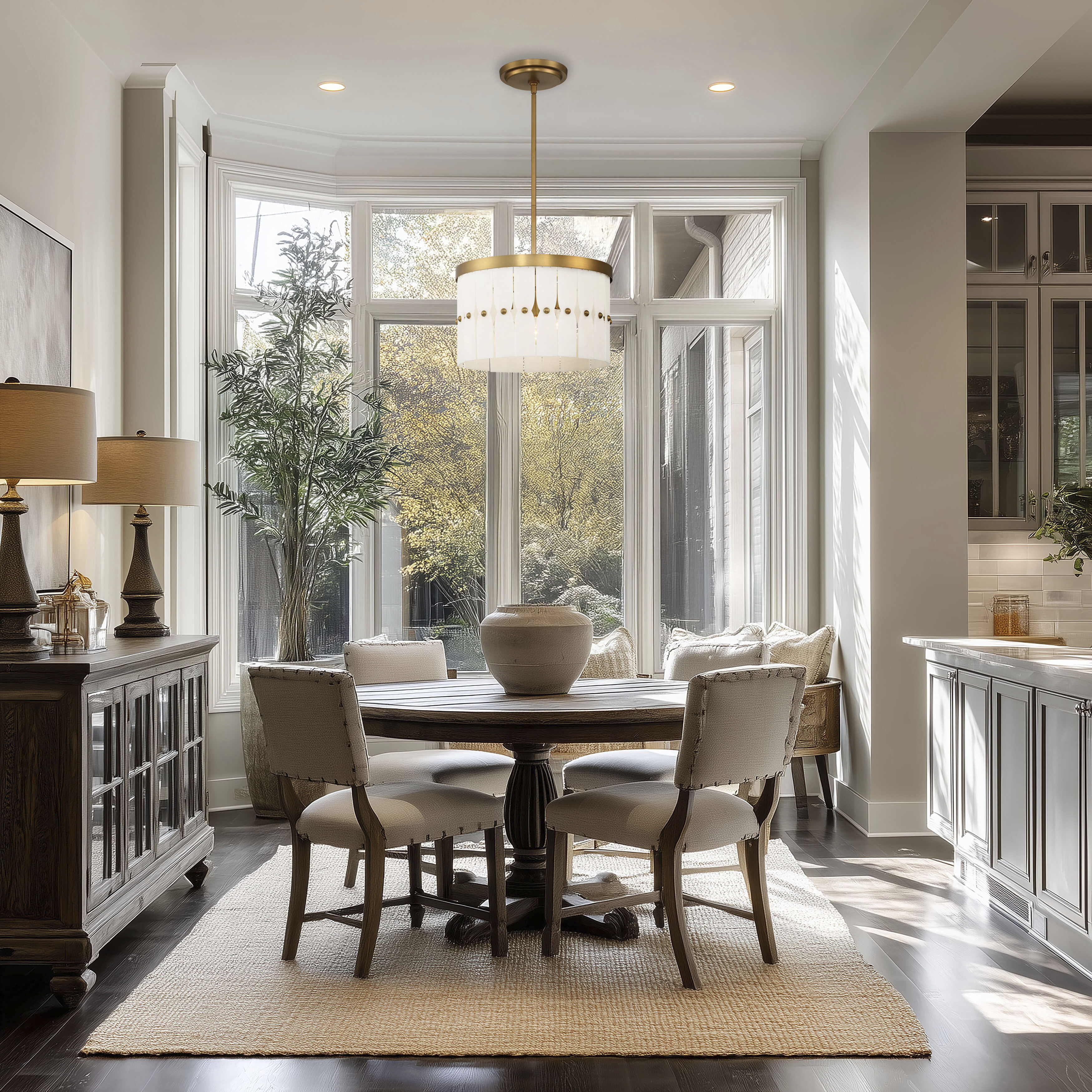 Coronelle 3 Light 16 inch Legacy Brass Convertible Semi-Flush Ceiling Light