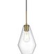 Gene 1 Light 7 inch Satin Gold Pendant Ceiling Light