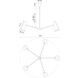 Brickell 5 Light 45 inch Matte White and Hazelnut Leather Chandelier Ceiling Light
