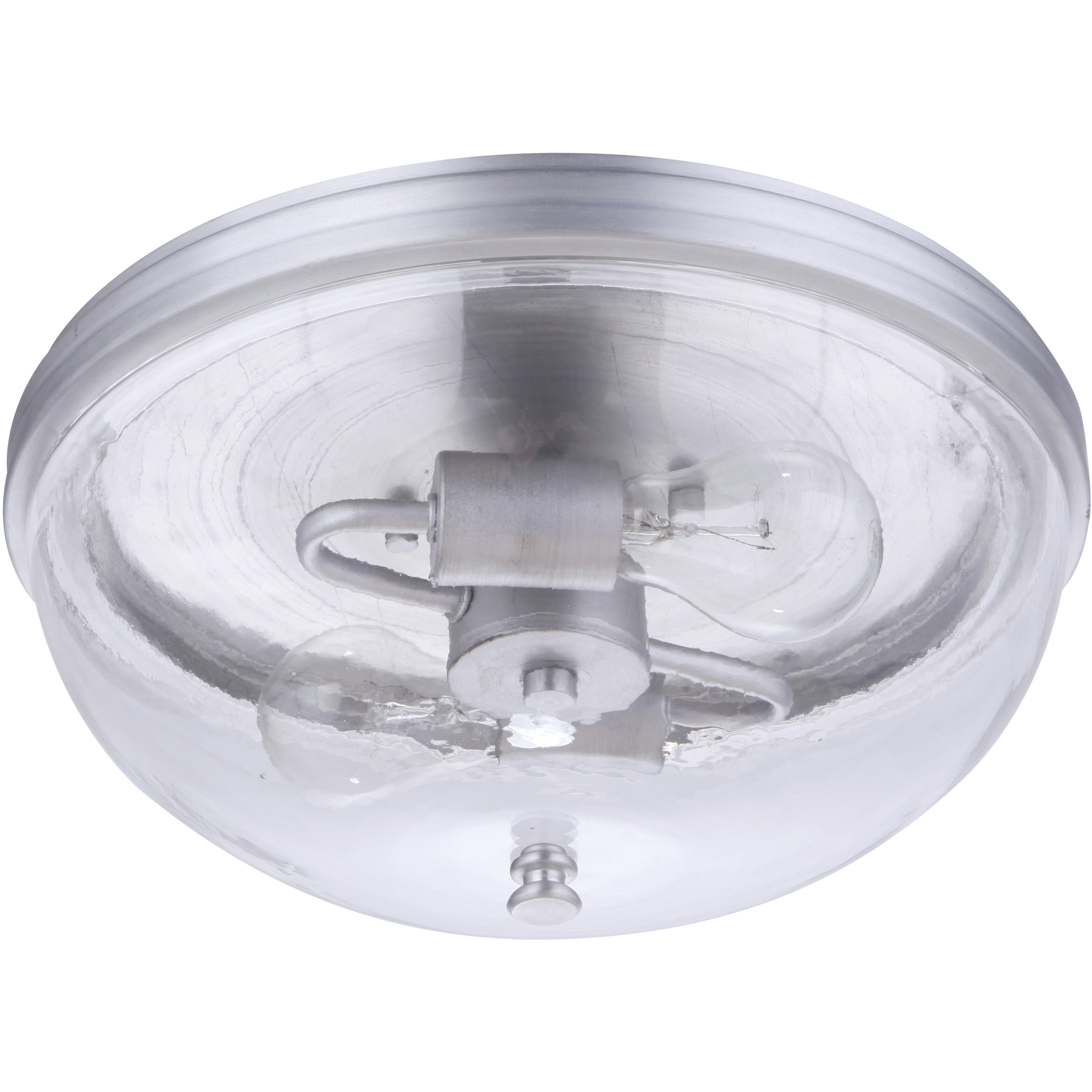 Sivo 2 Light 13 inch Satin Aluminum Outdoor Flushmount