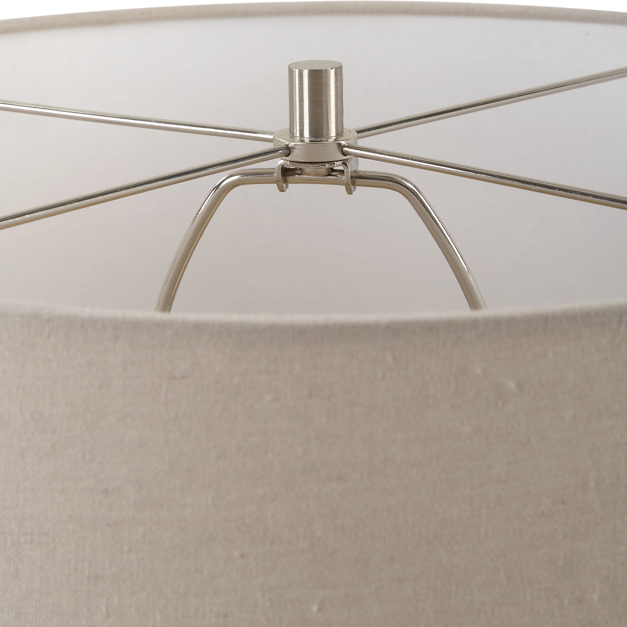 Danala 25.25 inch 150.00 watt Stone Ivory with Dark Gray Undertones and Brushed Nickel Table Lamp Portable Light
