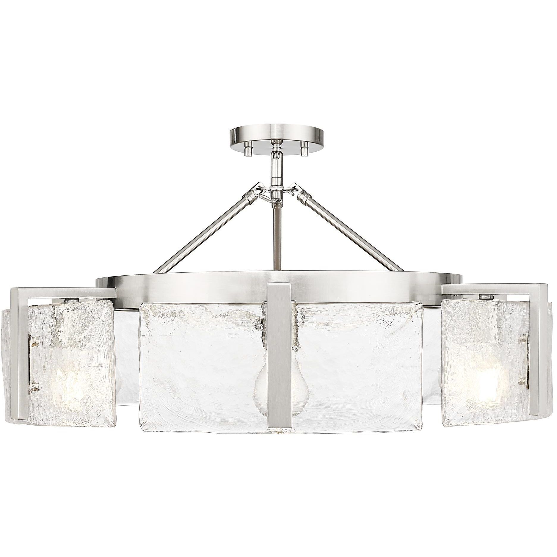 Aenon 6 Light 27.75 inch Pewter Semi-Flush Mount Ceiling Light