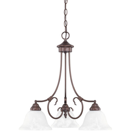 Hometown 3 Light 22 inch Bronze Chandelier Ceiling Light