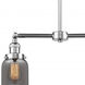 Franklin Restoration Small Bell 2 Light 21 inch Polished Chrome Chandelier Ceiling Light in Light Smoke Glass, Franklin Restoration