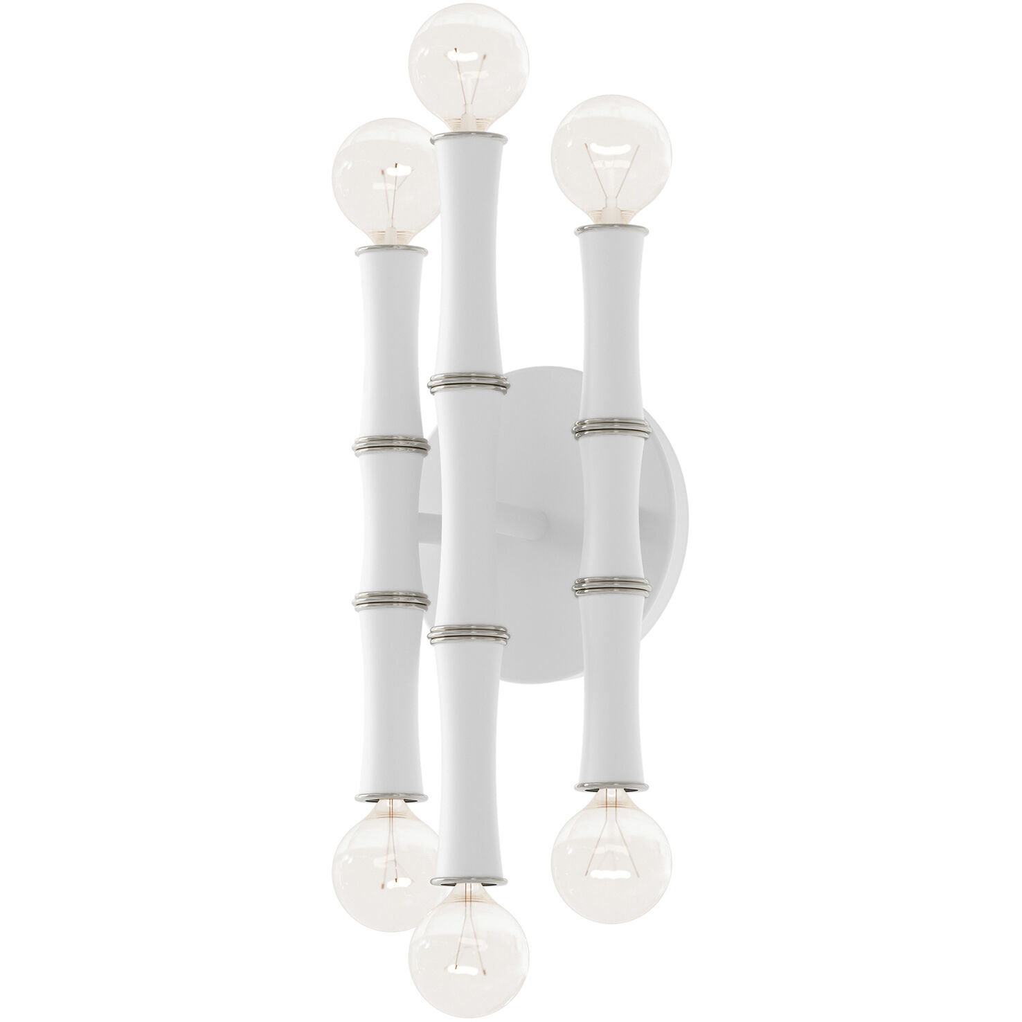 Kane LED 5.25 inch Matte Daisy with Polished Nickel Wallchiere Wall Light