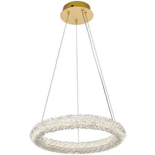 Bowen 1 Light 18 inch Satin Gold Chandelier Ceiling Light