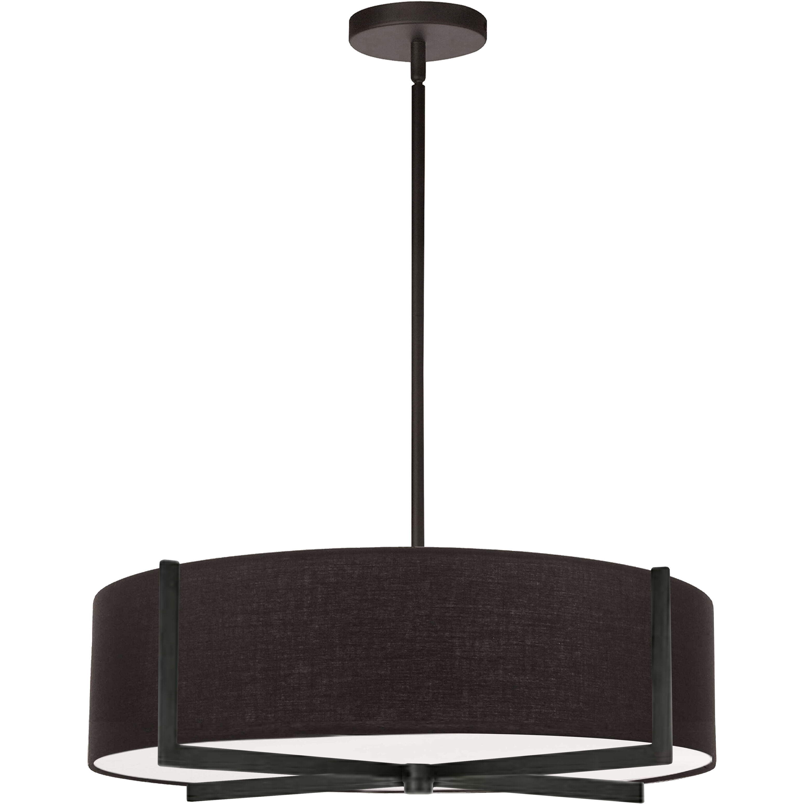 Preston 4 Light 20.75 inch Matte Black with Black Pendant Ceiling Light