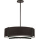 Preston 4 Light 20.75 inch Matte Black with Black Pendant Ceiling Light
