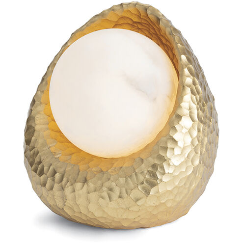 Nest 8 inch 3.50 watt Gold Leaf Mini Lamp Portable Light