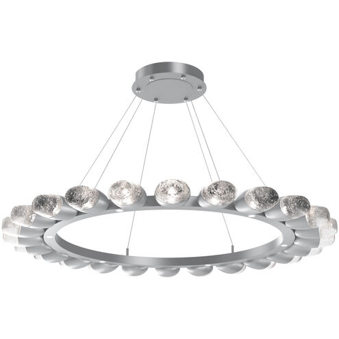 Pebble LED Classic Silver Chandelier Ceiling Light, Ring